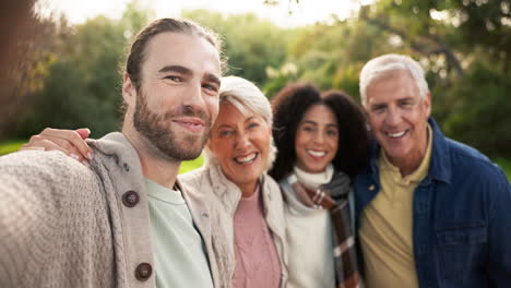 selfie, happiness and senior parent in garden