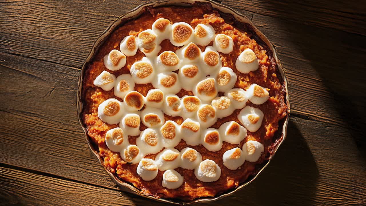 마쉬멜로와 함께 달한 감자 캐서롤