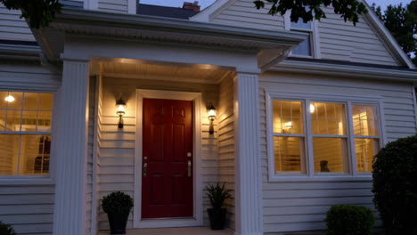 exterior of a house at night