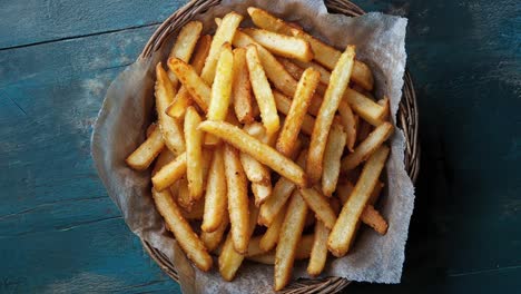 a basket of crispy french fries