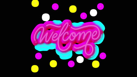 welcome neon sign graphic design