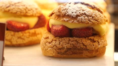 strawberry cream puffs