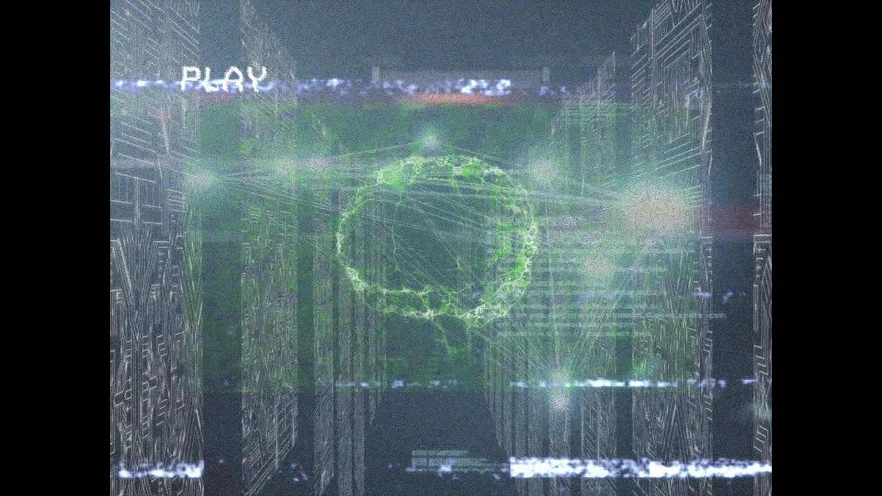 Animation of interference and brain over server room