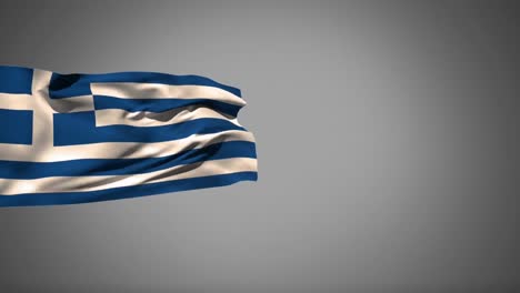 greece national flag floating