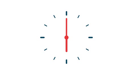 clock - 4k animation cartoon footage. arrows - hours, minutes on clockface. clock time lapse. loopable. stock video