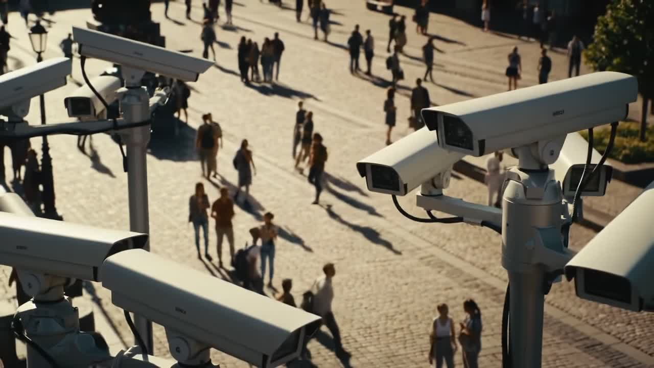 Surveillance and Society: An Overview of Public Spaces Monitored by Security Cameras in a Busy Urban Environment with Crowds Interacting