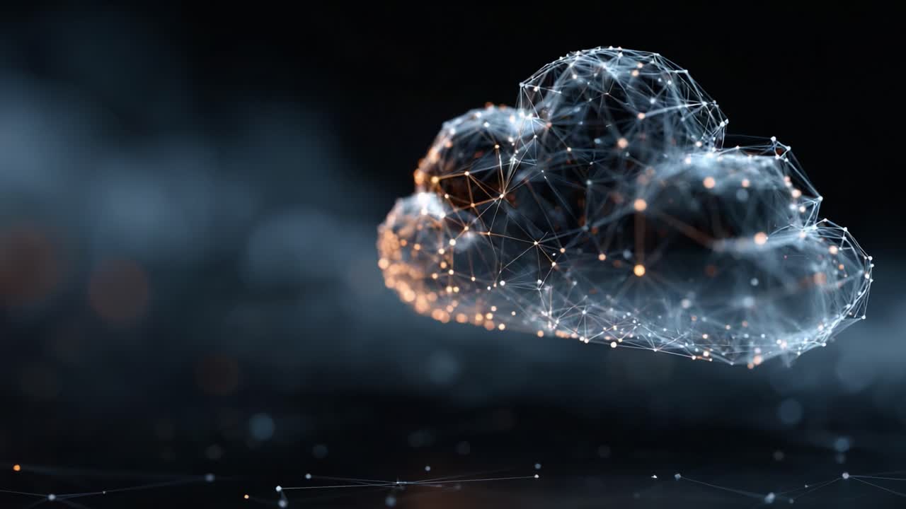 Exploring the Depths of Digital Clouds: A Glimpse into the Futuristic Representation of Data Storage and Connectivity in a High-Tech World