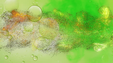 animación de fondo verde con patrones líquidos abstractos