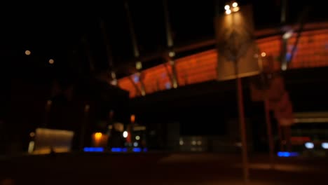 blurred view of city street