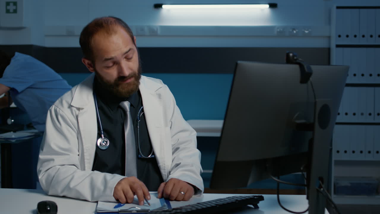 Medical professionals working in a hospital setting