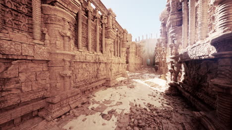 ruins of an ancient city in the desert