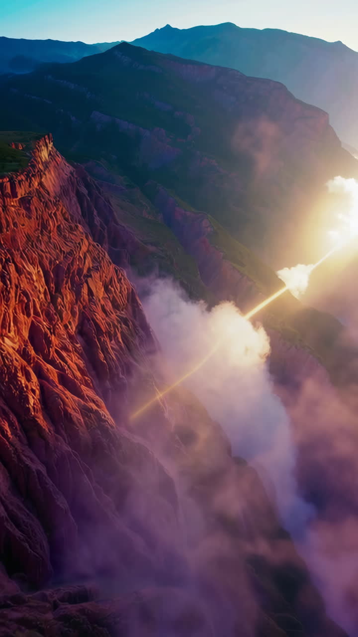 Sunrise over a Canyon