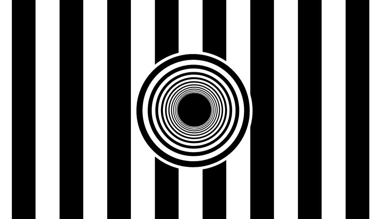 rayas abstractas en blanco y negro. renderización 3d de bucle sin costuras