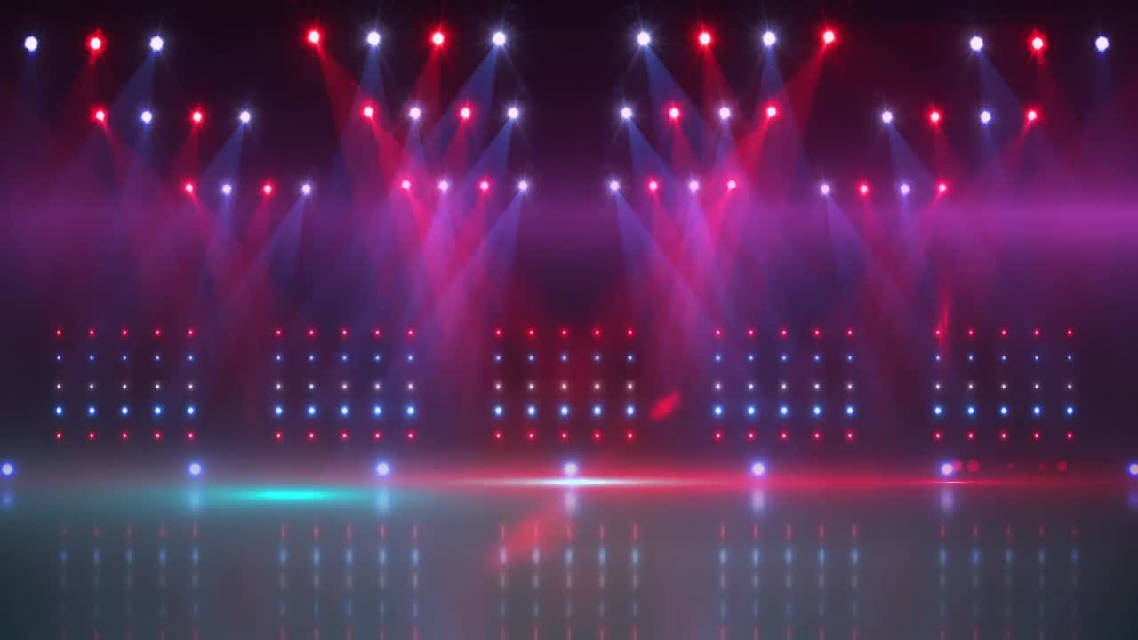 animación de puntos de luz sobre el escenario