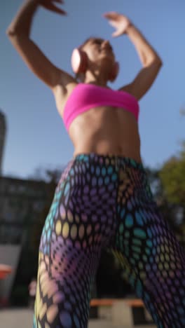 woman exercising outdoors