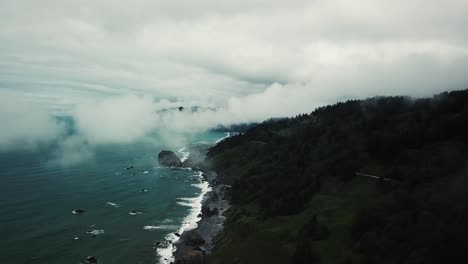 California-Redwood-Forest-Coastline-Fog-Drone-Shot