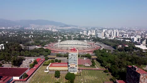 vista aerea de la unam en la ciudad de mexico