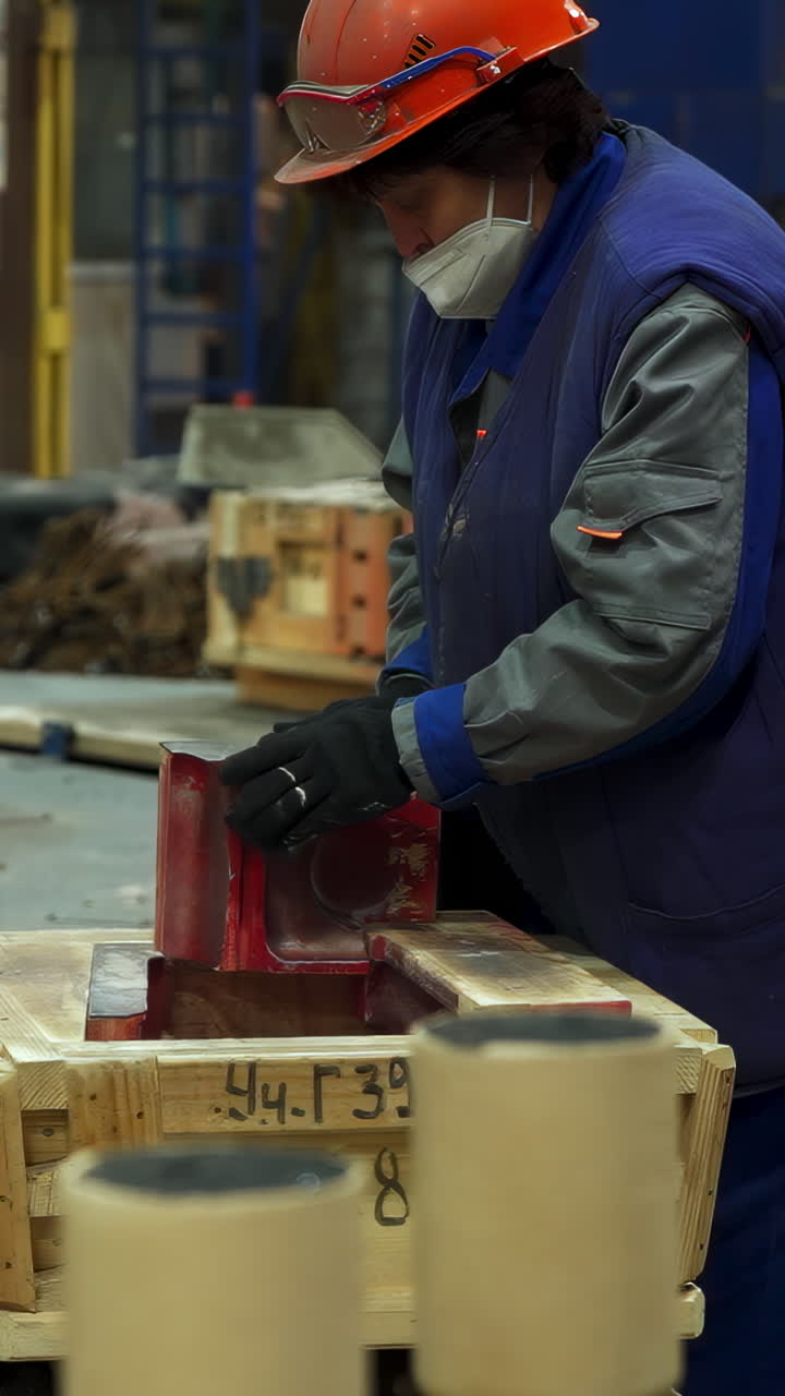 Worker in a factory setting