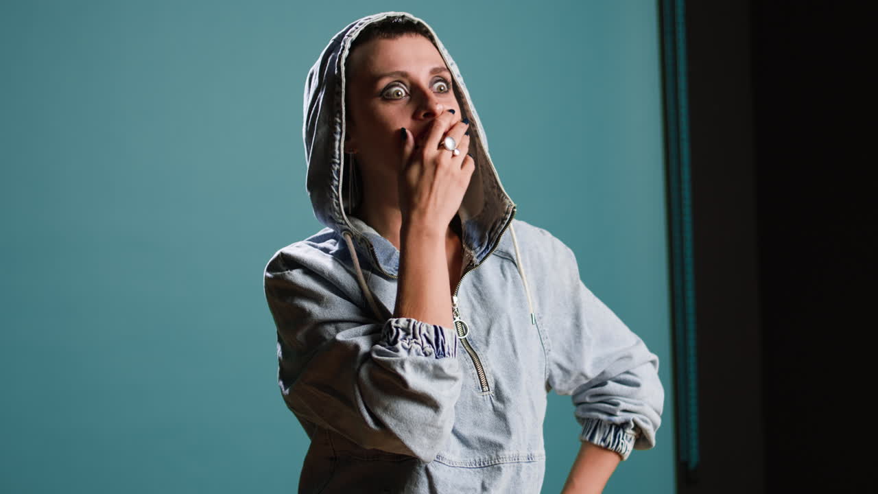 Portraits of a Woman in a Hoodie