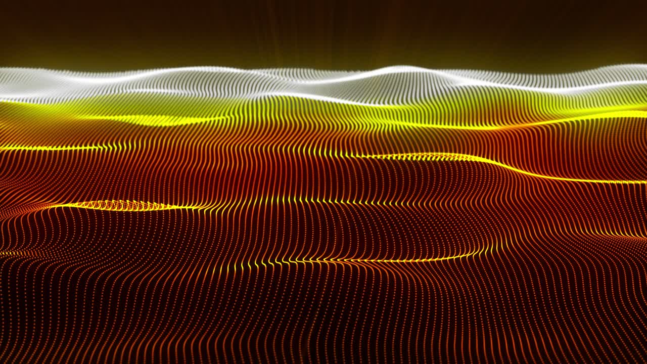 Dynamic Glowing Particle Waves Abstract Background