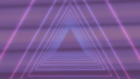 animación de un túnel brillante de neón sobre un fondo púrpura