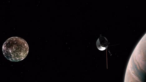 voyager space probe flyby of jupiter's moon callisto