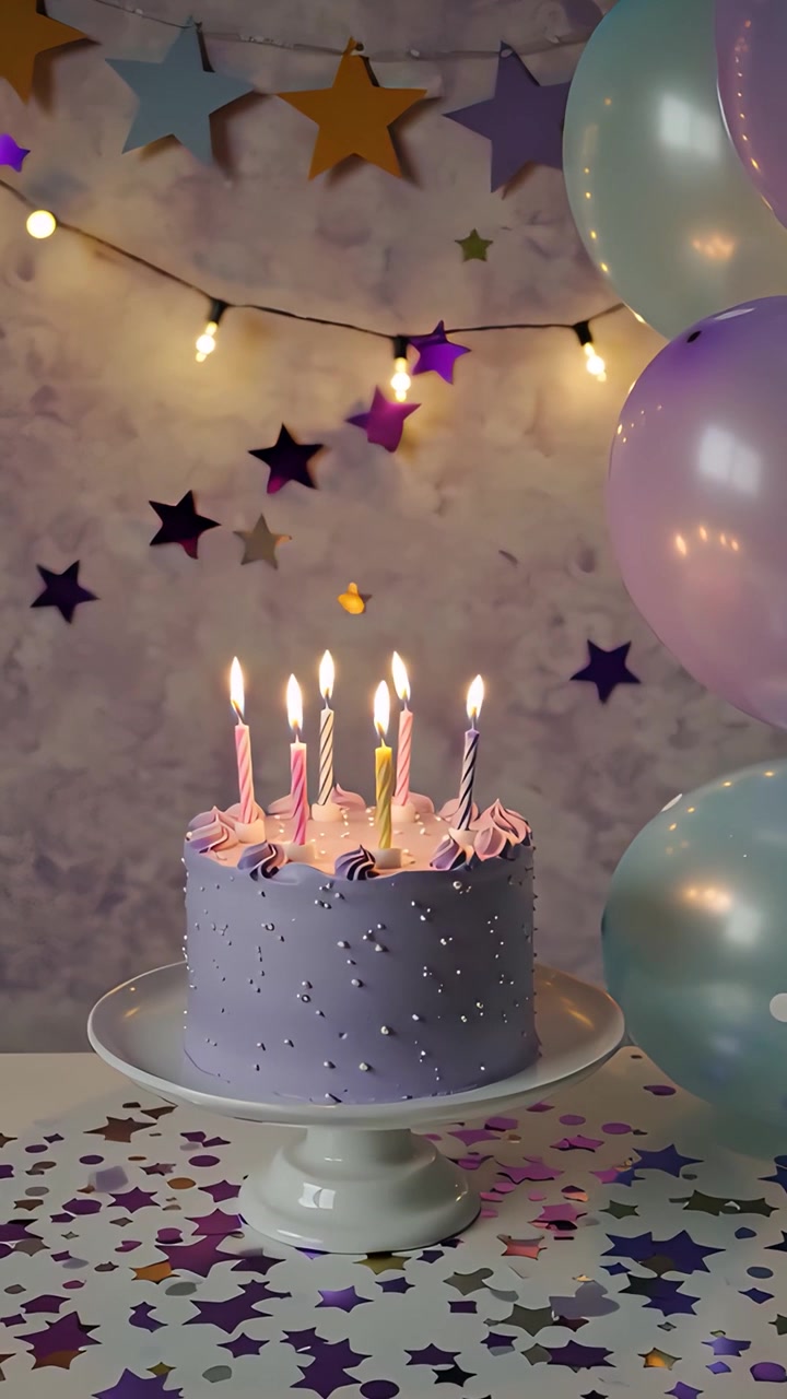 Fondo de cumpleaños con globos 4K