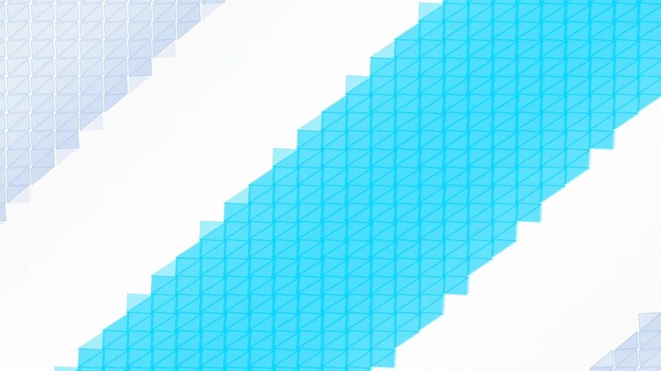 Abstract Motion Background with Moving Blue and White Geometric Triangles