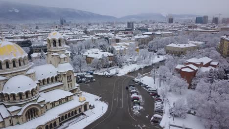 Horario-De-Invierno-En-La-Catedral-De-Sofia-Alexander-Nevsky-Disparar-Con-Drones