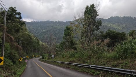 traveling through a winding mountainous road