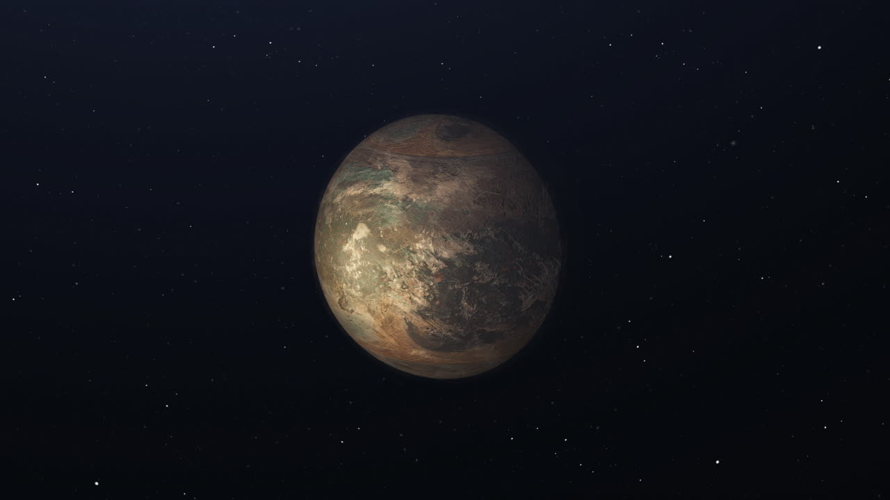 Dark dirty planet from outerspace