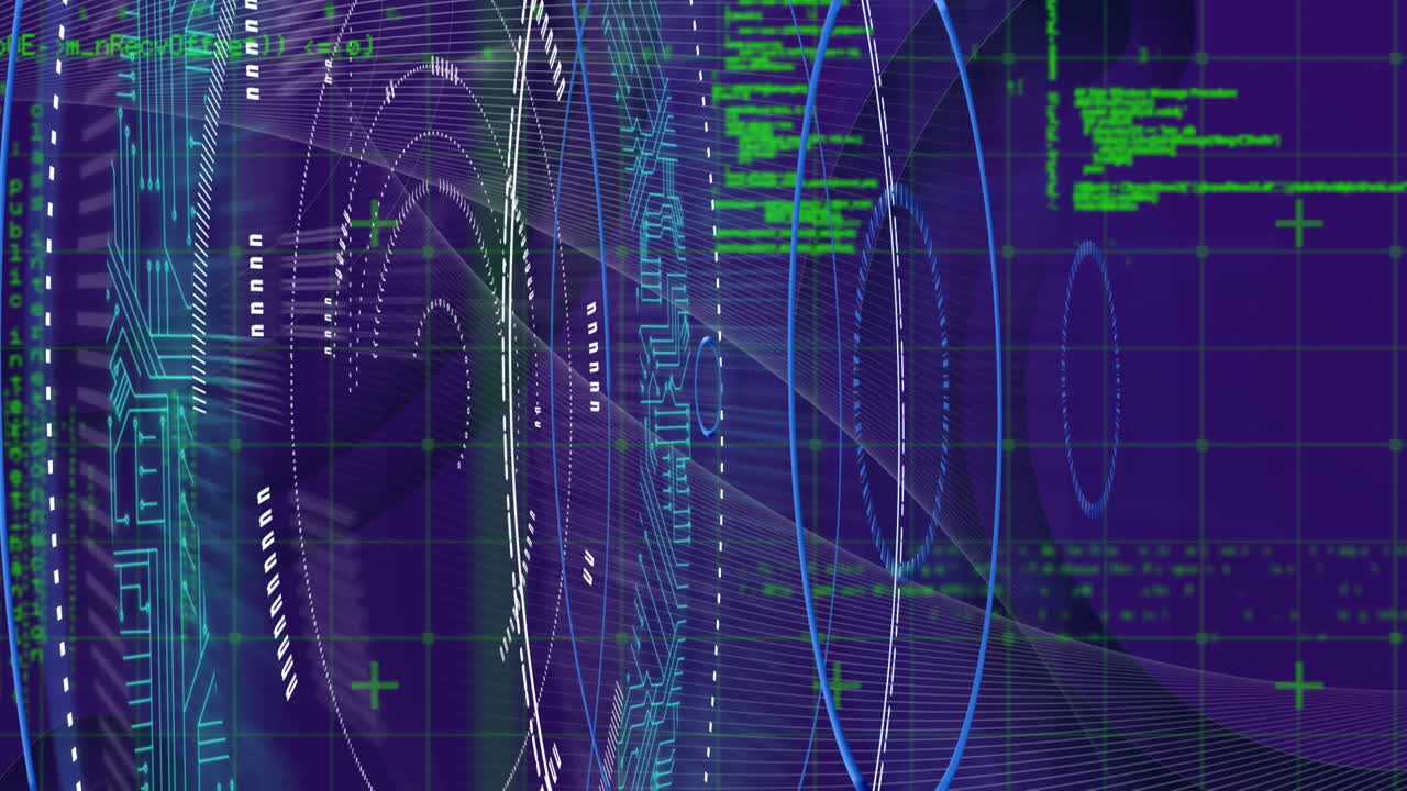 Animation of data processing over shapes