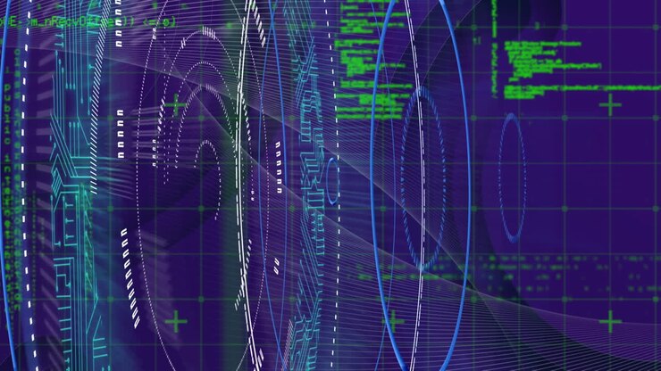 Animation of data processing over shapes