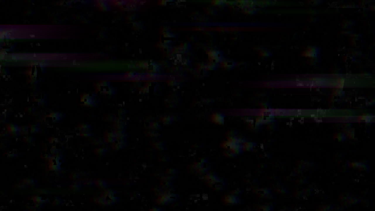 Abstract Colored Glitch Overlay Motion Black Background Video Noise Asset - 4K Digital Pixel Flashing Animation Graphic ProRes