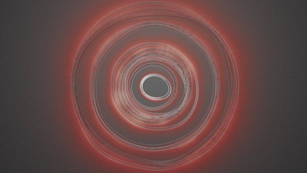 círculo abstracto con rayos de luz coloreados