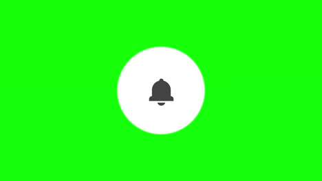 como suscribirse anillo campana compartir icono de círculo en la pantalla verde