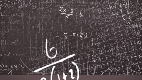 Animation-of-mathematical-equations-on-black-background