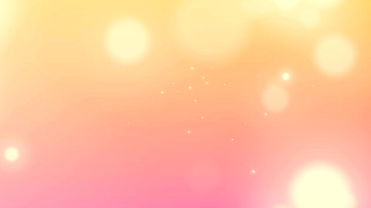 animación de puntos brillantes de luz que se mueven y parpadean en movimiento hipnótico sobre un fondo naranja