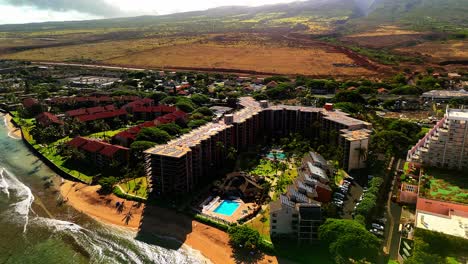 exploring maui's coastline: drone views of aston kaanapali shores