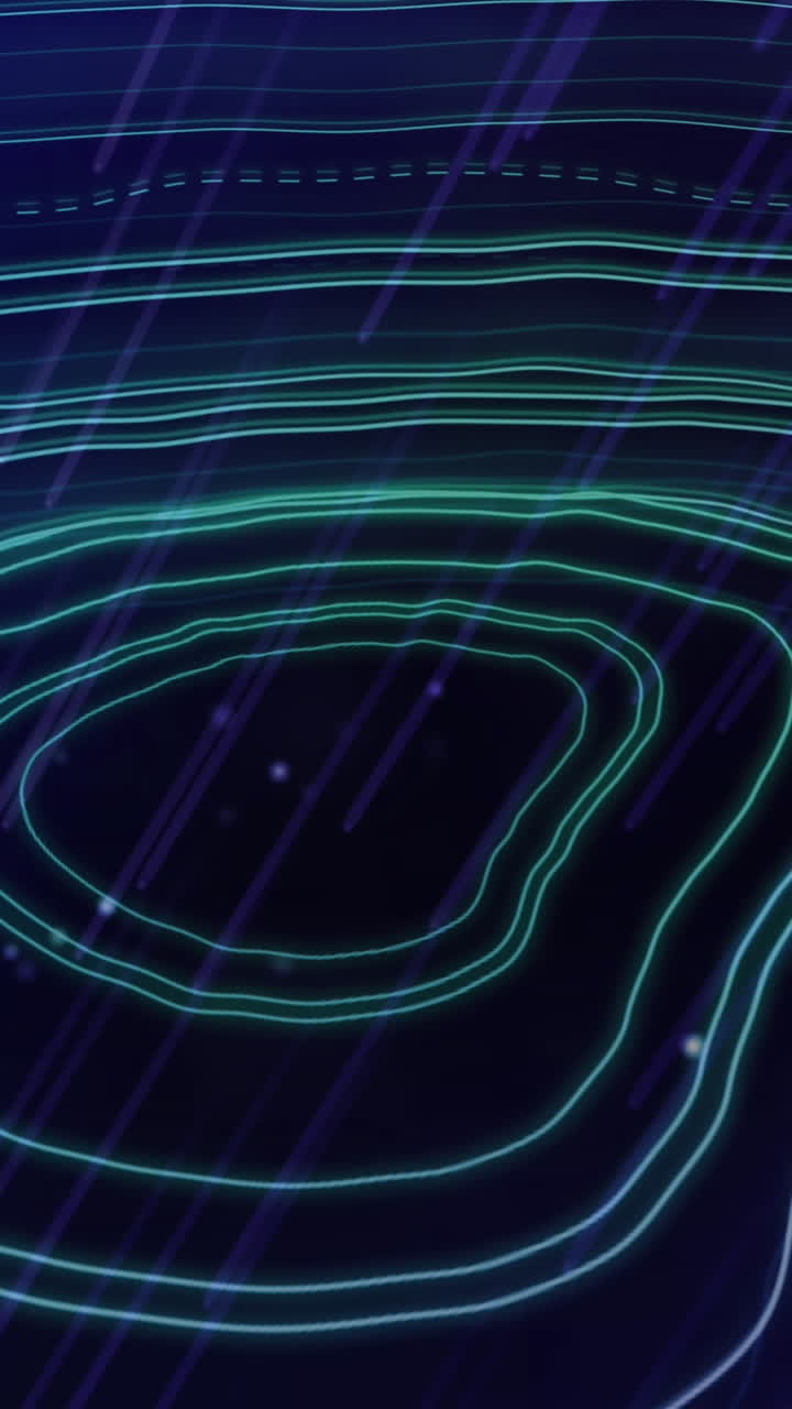 animación de rastros de luz sobre formas en movimiento