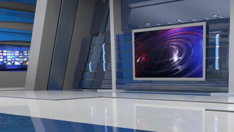 el bucle de fondo del estudio de noticias virtual en 3d