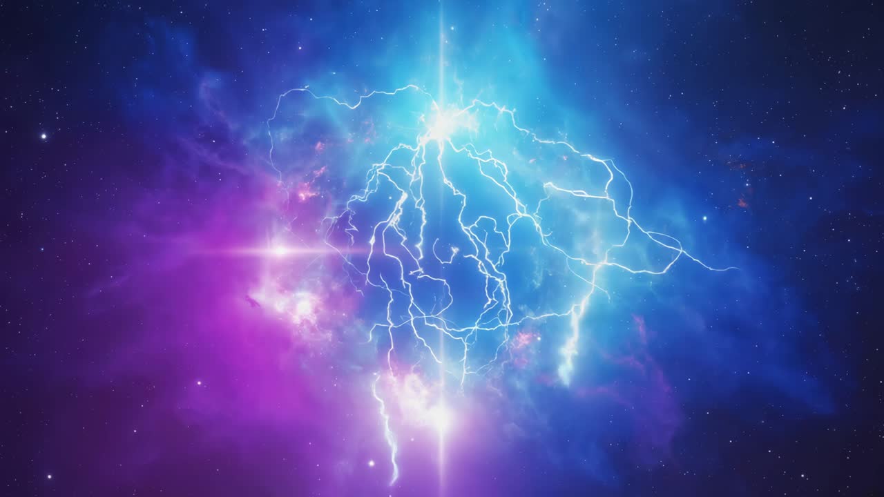 Vibrant Cosmic Energy Burst in Nebula