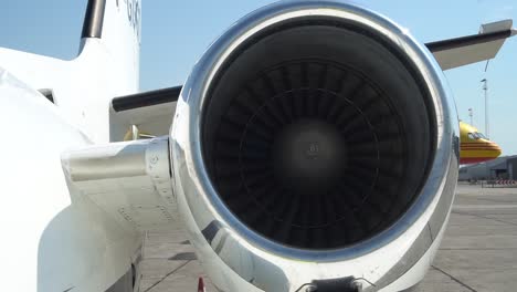 jet engine on a small private jet. a cessna citation ii with pratt and whitney canada jt15d
