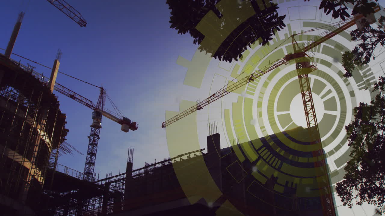 Animation of scope scanning over building site
