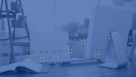 Animación-Del-Procesamiento-De-Datos-Digitales-Sobre-El-Escritorio-De-La-Oficina