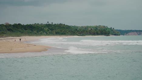 caraiva playa bahia porto seguro brasil arena mar verde vegetación soles brach praia de caraiva olas