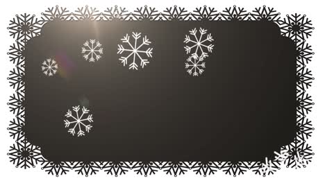 Animation-of-snow-falling-at-christmas-on-black-background