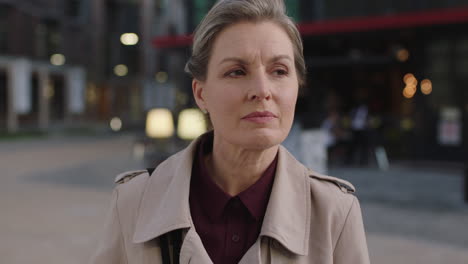 portrait-of-serious-business-woman-focused-intense-turns-head-looking-confident-pensive-in-urban-background