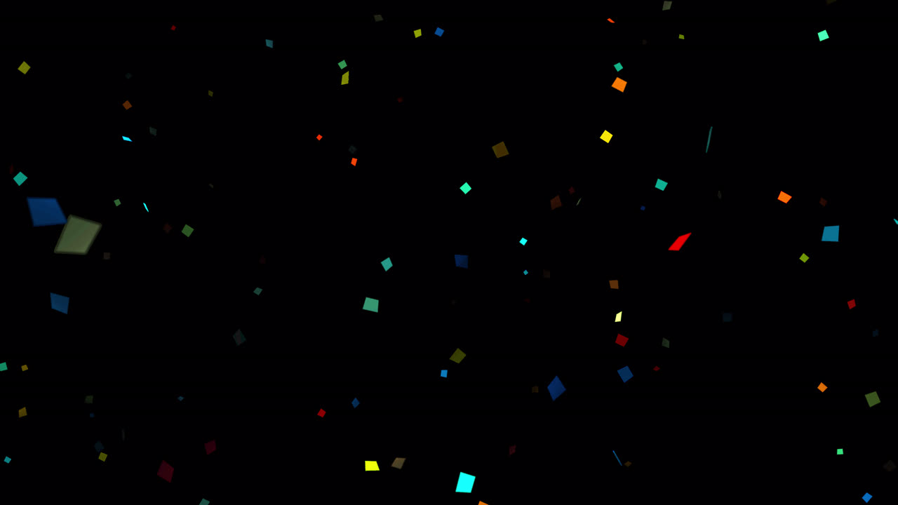 Coriandoli colorati in loop con canale alfa: Trasparenza inclusa per qualsiasi sfondo