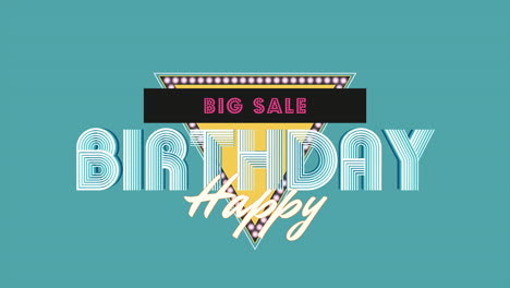 Happy-Birthday-and-Big-Sale-with-neon-triangle-in-80s-style